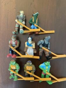 1990s Teenage Mutant Ninja Turtles Subterranean Sewer Hockey 8 Figures 海外 即決