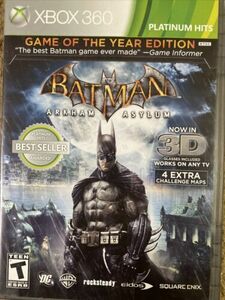 Batman: Arkham Asylum Game of the Year With 3D Glasses Xbox 360 CIB TESTED 海外 即決