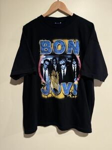 Vintage 90s Bon Jovi Concert Tour T Shirt Size XL Double Sided 1990s 海外 即決