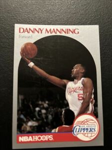 1990 NBA Hoops Basketball Danny Manning #147 - Los Angeles Clippers 海外 即決