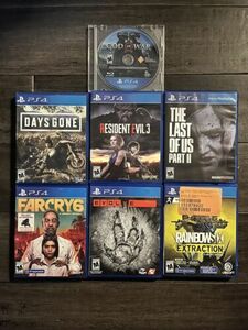 PS4 Game Lot - Read Description Please - Last Of Us, Days Gone, RE 3, Far Cry 6 海外 即決