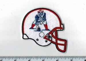 New England Patriots 1980s Throwback Helmet Patch Old Logo 3 1/2" wide x 3" high 海外 即決