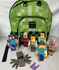 Minecraft Toy Figures Mixer Lot Plus Backpack 海外 即決