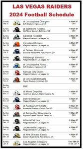 Las Vegas Raiders 2024 NFL Football Schedule Refrigerator Magnet 4 by 7 inch 海外 即決