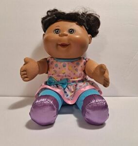 Cabbage Patch Doll Pink Dress 2017 Brown Hair And Eyes Plush Toy 8" Seating 海外 即決