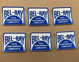 NOS Lot of 6 Vintage Bel Ray Oil Motocross Sticker AHRMA Decals ATV Street 海外 即決