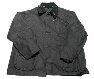 Men's Barbour Bedale Waxed Cotton Jacket Size 48 Black AB6 海外 即決