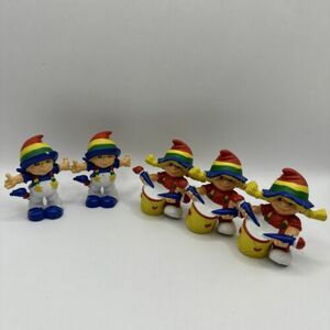 Vintage 1980 W. Berrie PVC Figure Rainbow Brite Lot Of 5 Triple Up And Double Up 海外 即決