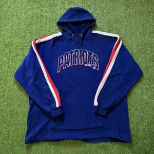 Vintage 90’s New England Patriots Starter Arch Logo NFL Hoodie Sweatshirt XL 海外 即決