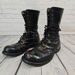 Vintage Corcoran Stoughton Boots Military Jump 1960s Sz 8.5 EE USA Grunge Gothic 海外 即決