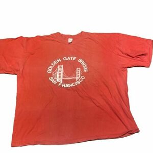 Vintage T-Shirt Golden Gate Bridge Single Stitch 1970s-1980s XXL Alton USA Made 海外 即決