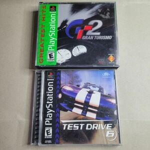 Gran Turismo 2 & Test Drive 6 Playsation PS1 2 Game Lot 3 Discs 海外 即決
