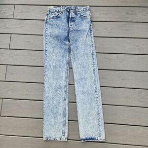 NWT Vintage Levi’s 501 Acid White Wash Jeans USA 501-0109 29 x 36 80s Button Fly 海外 即決