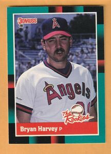 Bryan Harvey California Angels 1988 Donruss Rookies #53 RC UNC Charlotte 12A 海外 即決