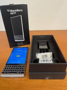BlackBerry Key2 BBF100-2 - 64GB - Silver - Unlocked 海外 即決