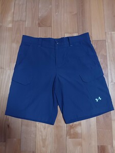 UNDER ARMOUR アンダーアーマー ストレッチ ハーフパンツ W34 ネイビー