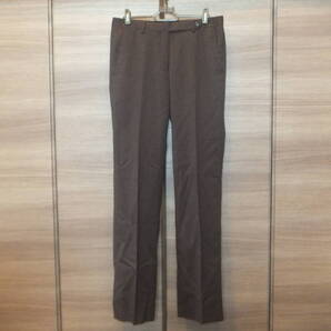 ★ URBAN RESEARCH(アーバンリサーチ) 細身ウールパンツ セミフレア シューカット センタープレス ブラウン系 ★