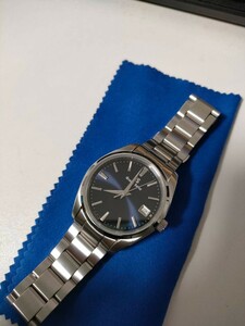 グランドセイコー風カスタム SEIKO MOD 腕時計 SEIKO セイコー クォーツ 美品 ステンレス ネイビー ブルー 青