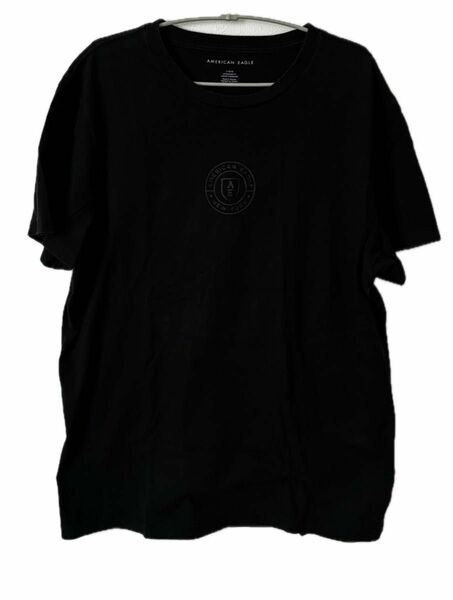 メンズ AMERICAN EAGLE Tシャツ アメリカンイーグル L 黒 ブラック トップス カットソー