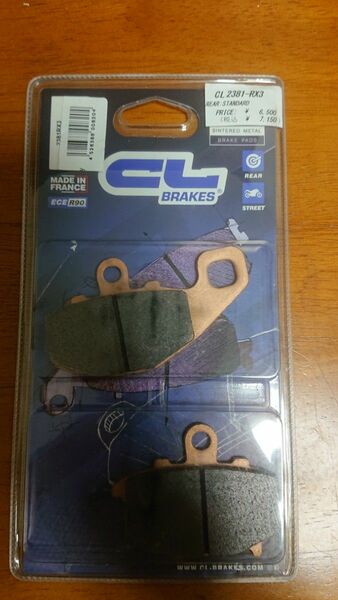 ブレーキパッドリア用 CL 2381-RX3 CL BRAKES(旧カーボンロレーヌ) 