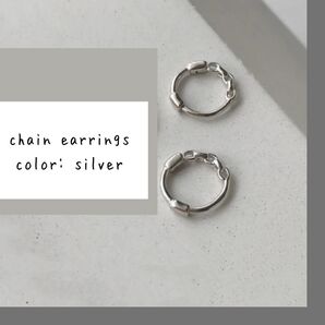 チェーンピアス シルバー ピアス アクセサリー カジュアル シンプル