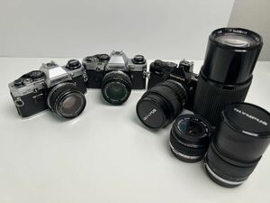 【6/38E】OLYMPUS OM10 OM-2N フィルムカメラ レンズ まとめ売り動作未確認