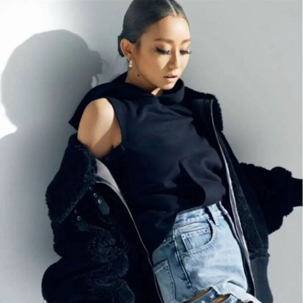 【GYDA×倖田來未】ショルダーオープン レースアップデザインHOODIE 倖田來未コラボ パーカー 最終値下げ