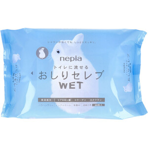 まとめ得 ネピア トイレに流せる おしりセレブWET 詰替用 60枚入 x [16個] /k