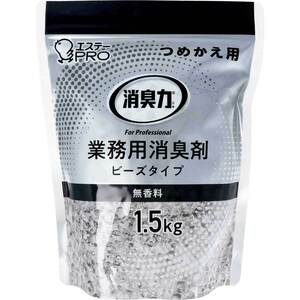 まとめ得 消臭力 業務用 ビーズタイプ 大容量 詰替用 無香料 1.5kg x [4個] /k