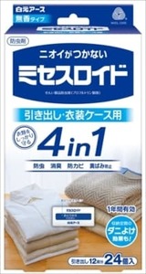 まとめ得 ミセスロイド 引き出し用２４個入 １年防虫 白元アース 防虫剤 x [3個] /h