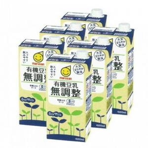 マルサン 有機豆乳無調整 1L×6本 5504 /a