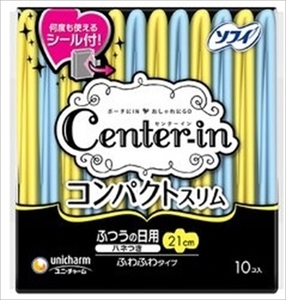 まとめ得 センターインコンパクトふわふわふつうの日用１０枚 ユニ・チャーム（ユニチャーム） 生理用品 x [15個] /h