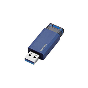 エレコム USBメモリー/USB3.1(Gen1)対応/ノック式/オートリターン機能付/16GB/ブルー MF-PKU3016GBU /l