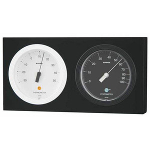EMPEX 温度・湿度計 MONO 温度・湿度計 MN-4830 ブラック×ホワイト /l