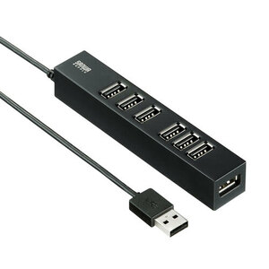 まとめ得 サンワサプライ USB2.0ハブ(7ポート) USB-2H701BKN x [2個] /l
