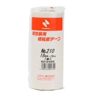 【7個入×5セット】 ニチバン 紙粘着テープ NO.210 18mm NB-210-18X5 /l