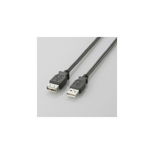 まとめ得 エレコム USB2.0延長ケーブル(A-A延長タイプ) 0.5m ブラック U2C-E05BK x [2個] /l