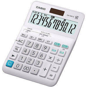 まとめ得 カシオ計算機 CASIO W税率電卓 デスクタイプ12桁 DW-200TC-N x [2個] /l