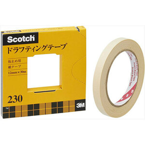 【5個セット】 3M Scotch スコッチ ドラフティングテープ 12mm 3M-230-3-12X5 /l