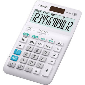 カシオ計算機 CASIO W税率電卓 ジャストタイプ12桁 JW-200TC-N /l