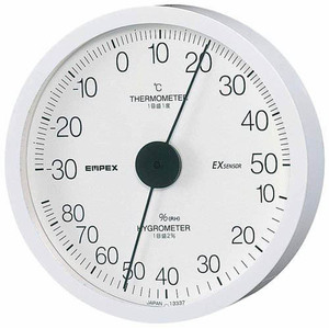 まとめ得 EMPEX 温度・湿度計 エクストラ 温度・湿度計 壁掛用 TM-6201ホワイト x [2個] /l