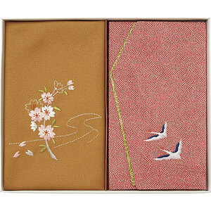  summarize profit . north embroidery entering gold . parcel & gold . fukusa red crane B9073155 x [2 piece ] /l