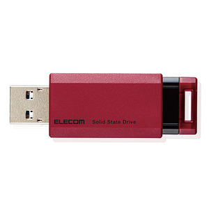 エレコム SSD 外付け ポータブル 250GB 小型 ノック式 USB3.2(Gen1)対応 レッド PS4/PS4Pro/PS5 ESD-EPK0250GRD /l