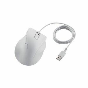 エレコム 静音 有線マウス EX-G 5ボタン XLサイズ ホワイト M-XGXL30UBSKWH /l