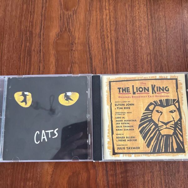 CD2組(計3枚)セット ミュージカル CATS(2枚組)/ LION KING 海外版 中古