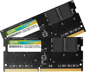シリコンパワー ノートPC用メモリ DDR4-2666(PC4-21300) 16GB×2枚 260Pin 1.2V CL19 M