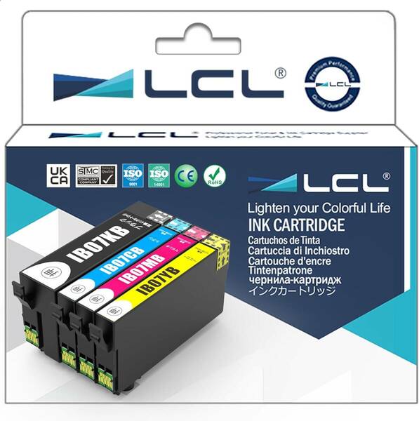 LCL EPSON用 エプソン用 IB07CL4A IB07CL4B IB07KB 顔料 増量 (4色セット BK/C/M/Y) 互換インクカートリッジ 対応機種：PX-M6011F/PX-M6011
