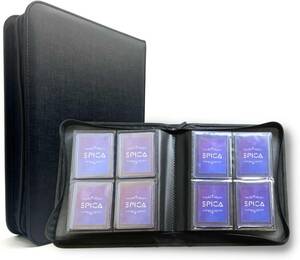 SPICA トップローダーごと収納できるカードファイル 4ポケット 14ページ 112枚 サイドローダー 硬質ケース カードローダー オーバースリー