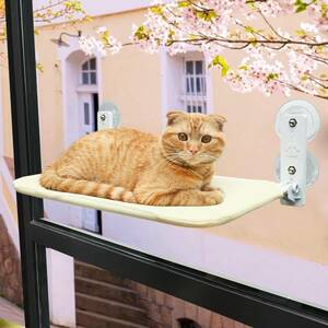 猫 窓用ハンモック 猫 ハンモック 室内強い耐荷重猫窓用ベッド 吸盤式折りたたみ猫 ベッド夏 通気性メッシュ素材 取り付けが簡単 洗濯易い 