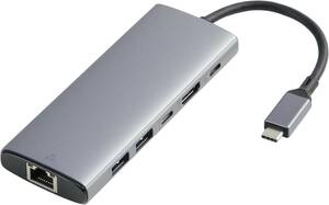 6-in-1 USB-C 3.2 (10G) hub,1 USB-C 100W PD input,USB-A,1 USB-C,HDMI 4K,i-sa net light gray 11.94 x 4.6 x 1.5 cm